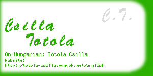 csilla totola business card